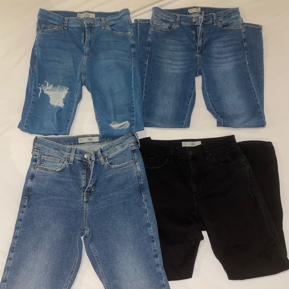 Topshop jeans lot of 4 - size 28